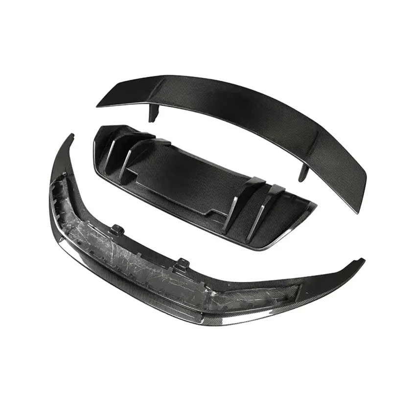 V Style Dry Carbon Fiber Front Body Kit for R8 Carbon Fiber With Car Bumper Lip Rear Wing Spoiler Rear Diffuser Lip